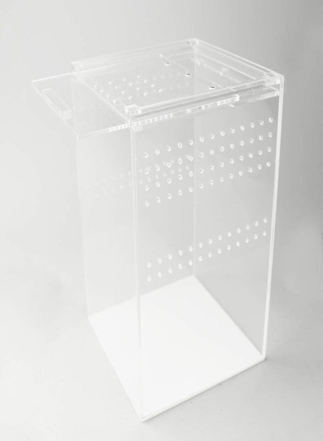 NANEEZOO Magnetic Acrylic Reptile Cage, 6"x6"x9" Tall Enclosure Transparent Reptile Breeding Box Terrarium Tank for Tarantula Scorpion Sling Isopods Invertebrates Insect Mantis - Image 5